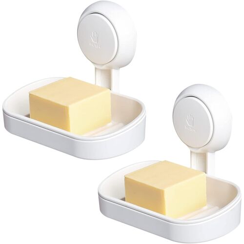 2 PCS Porte Savon à Ventouse sans Perçage & ,1 Seconde d'Installation Porte Savon Douche,Charge 5 KG,Impérable Support pour Carrelage,Paroi de Douche Salle de Bain