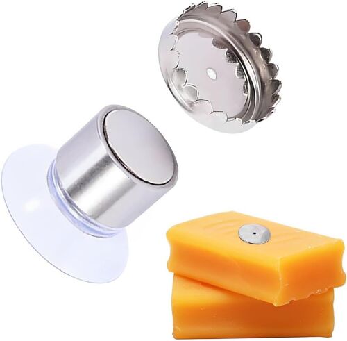 1 pièce Support Magnétique à Succion Porte-Savon Design Simple Fixation Forte Support en Acier Inoxydable Sans Perçage (Salle de Bain,Cuisine)