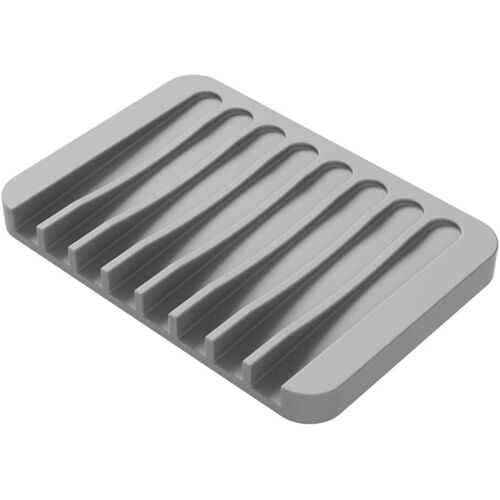 Porte-Savon en Silicone-Gris Support Savon Auto-Drainant Porte Savon avec Évacuation pour Douche,Salle de Bain,Évier de Cuisine