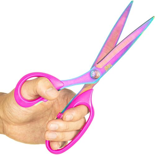 Ciseaux Main Gauche Adultes,Acier Inoxydable Forgé Avec Revêtement En Titane,Super Tranchants,Pour Couper Des Tissus,Des Vêtements,Des Textiles,23 Cm