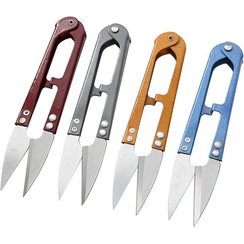 Lot De 4 Ciseaux À Fil Tranchants En Acier Inoxydable-Ciseaux De Couture Universels-Mini Ciseaux Pour Couper Avec Précision Le Fil Et Le Fil-Ciseaux De Bricolage Et D'entretien Des Plantes