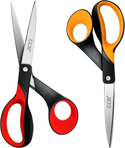 Kalanka-Lot De 2 Paires De Ciseaux Gauchers - 21,5 Cm - Poignées Confortables - Écoles, Appartements Et Bureaux