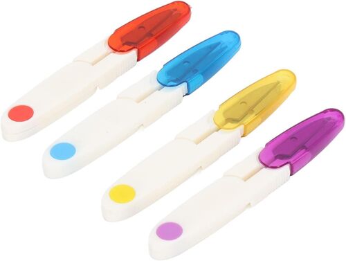 Coupe Fil Couture,4 Pcs Cisailles À Coudre Pour Couper Le Fil Avec Couvercle Coupe-Fil À Coudre Cisailles À Fil En Forme De U En Plastique Pour Couture Sur Mesure À Broder Diy.[Q37]