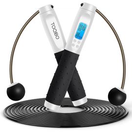 Corde À Sauter Sport,Sans Fil Avec Compteur,Jump Rope Réglable Avec Kilomètre Kilométrique Numérique Et Compte,Roulements À Billes En Acier.[K147]
