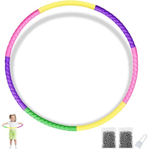 7 Sections Cerceau Hula Hoop,Démontable Cerceau Enfant Avec 200 Billes En Acier,Diamètre 60cm Hula Hoop Pour Enfants Pour Fitness,Gymnastique Et Jeux.[K1140]