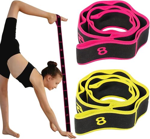 Lot De 2 Bandes De Boucle D'exercice Bandes Latines Extensibles 15-20 Kg Bandes Élastiques De Yoga Pilates Résistance Fitness Bandes De Formation De Danse Élastique Gymnastique.[K1415]