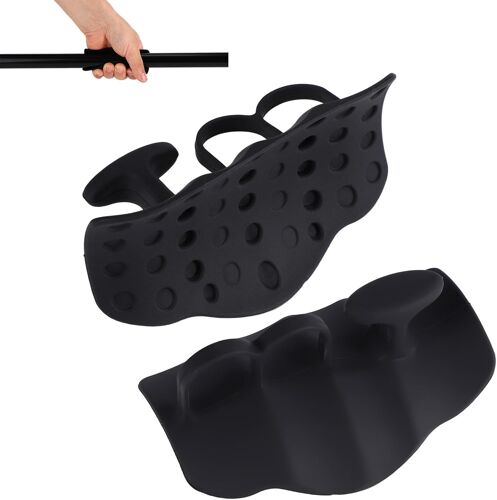 2pcs Grip Pads Musculation,Poignées D'entraînement Antidérapantes Caoutchouc Pour Homme Femme Protection Paume Accessoires Pratiques Pour Tractions Haltérophilie Yoga (Noir) 