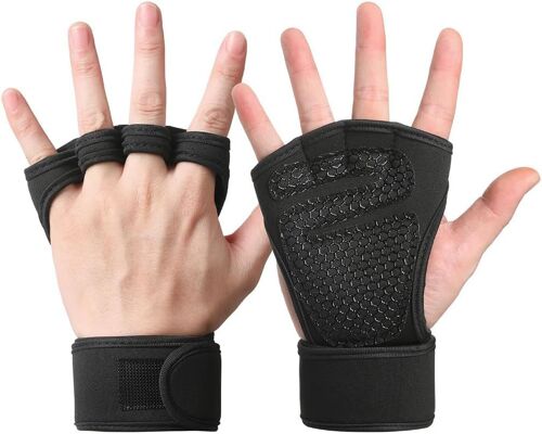Gants Cyclisme Demi-Doigts,Gants D'entraînement Ouverts,Gant Fitness Gel Anti-Choc Anti-Dérapage,Gants De Sport Respirants,Pour Crossfit,Bodybuilding,Callisthénie,Powerlifting