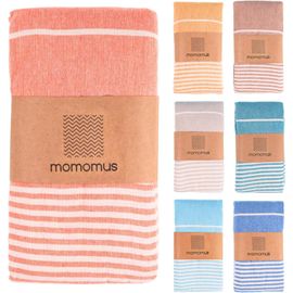 Fouta De Plage Xxl Anti-Sable,Avec Franges Et 100% Coton-Grande Serviette De Plage Xxl Sans Sable Ou Grand Paréo-Saumon,210x240 Cm