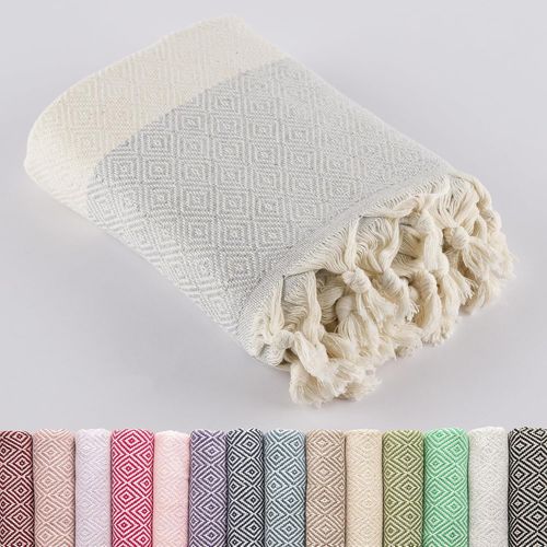 Serviette Hammam-Serviette Sauna,Serviette Sauna-Serviette Plage Xxl-Fouta-100x180cm-Couverture Yoga-Set Cadeau-Extra Douce (Diamant Gris Lunaire)