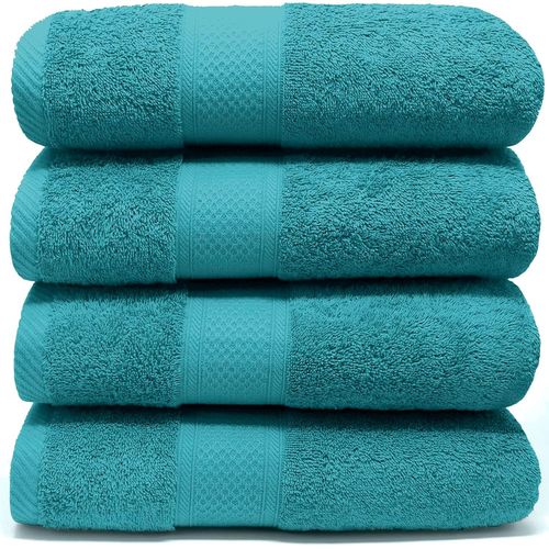 Serviettes De Toilette De Luxe,Lot 4 Serviette De Bain (50 X 90),Serviette De Bain 100% Coton Filé Oeko-Tex®,Drap De Bain 550gsm.[O1]