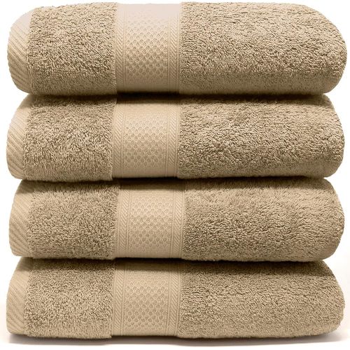 Kalanka-\U2013 Lot De 4 Serviettes De Bain 100% Coton \U2013pour De Douche Et Toilette \U2013 Drap De Bain \U2013 Doux, Absorbant Et Certifié Oeko-Tex \U2013 Linge De Bain Pour Toute La Famille - 4 7