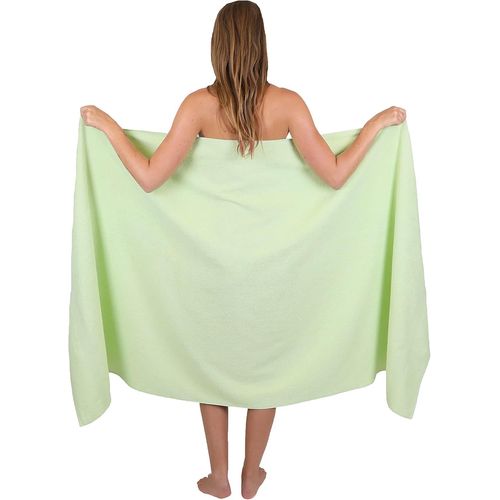 Serviette De Bain Xxl Palermo 100% Coton 100x200 Cm Couleur Vert