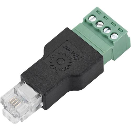 Adaptateur de connecteur vidéo/Audio Ethernet connecteur RJ11 6P4C mâle à 4 Broches à vis