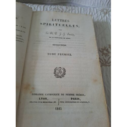 Livre. Lettres Spirituelles Par Le R. P. J. J. Surin. 1846.