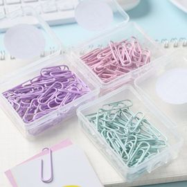 Lot De 3 Trombones Couleur Macaron, 150 Pièces, Boîte Créative Fraîche, Petite