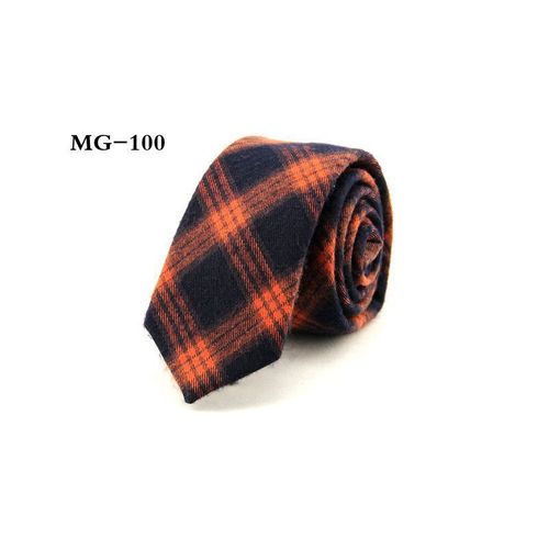 Cravate Homme En Tweed De Coton Fin 6 Cm