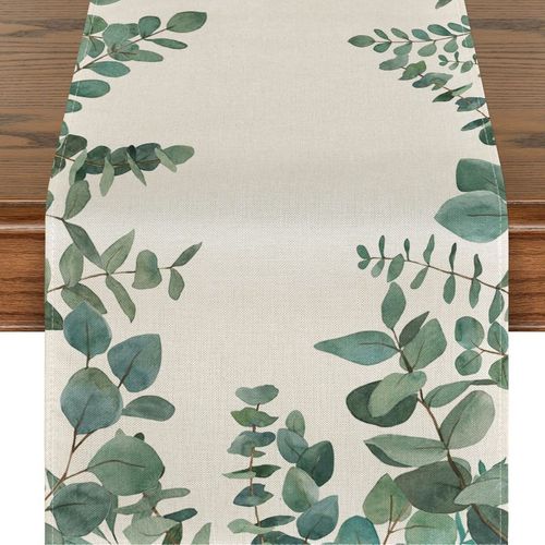 Chemin De Table D'été En Eucalyptus Tendance, 33 X 180 Cm