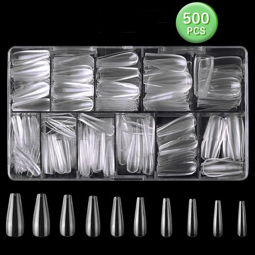 Faux Ongles, 500 Capsules Acryliques Transparentes 