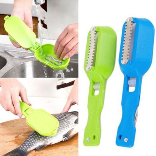 2pcs Couteaux À Poisson Racloir Détruit D'écailles De Poisson Détartreur Nettoyeur De Poisson Ustensiles De Cuisine En Acier Inoxydable Peelers Outils De Cuisine Couleurs Aléatoires