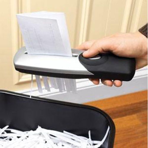 Destructeur De Papier Portable Portatif/Autoportant, Alimenté Par Usb Ou Par Piles
