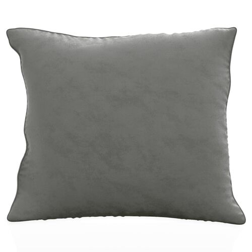 Intirilife 2x Housse De Coussin Décorative En Velours 40x40 Cm En Gris - Pour Le Salon, La Chambre À Coucher, Le Canapé, Le Bureau, La Cafétéria Ou La Salle D'attente