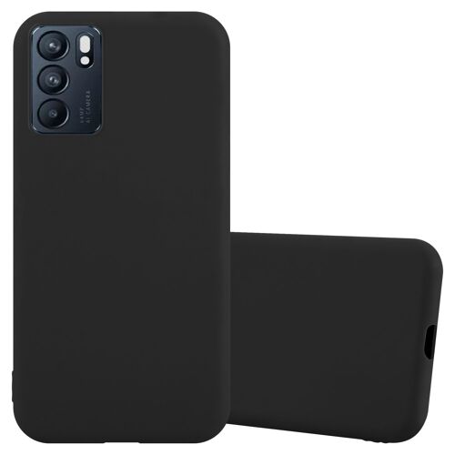 Cadorabo Housse compatible avec Oppo Reno6 5G en CANDY NOIR - Étui de protection en silicone TPU flexible