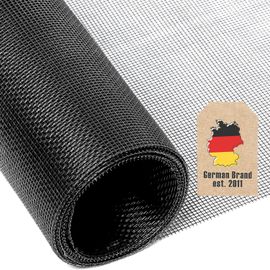 Filet Anti-Mouches Intrilife En Fibre De Verre Noir Vendu Au Mètre, Largeur 100cm, Maille 1,2mm - Moustiquaire Résistante Aux Uv, Porte Fenêtre Moustiquaire