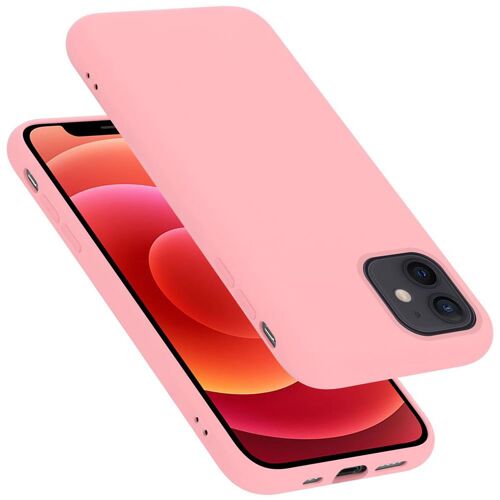 Cadorabo Housse compatible avec Apple iPhone 12 MINI en LIQUID PINK - Étui de protection en silicone TPU flexible