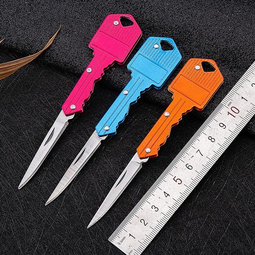 Lot De 3 Couteaux De Poche En Forme De Clé : Porte-Clés Multi-Viscosité, Outil D'extérieur En Acier Inoxydable Pour Perceuse, Tournevis, Clé, Ouvre-Porte