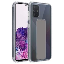 Cadorabo Housse Compatible Avec Samsung Galaxy A71 4g En Gris - Étui De Protection En Silicone Tpu Flexible Avec Support Et Fonction Stand