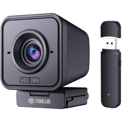 Webcam sans Fil pour PC, 1080P HD Webcam Wireless, Caméra d'ordinateur à connectivité sans Fil pour Vidéoconférence/Diffusion en Direct/appels vidéo en Ligne