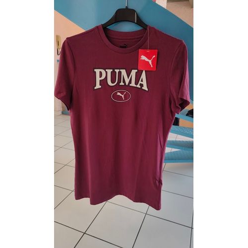 Tee Shirt Puma Bordeaux Taille 16 Ans Neuf