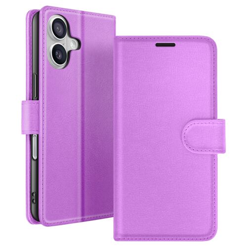 Étui Portefeuille pour iPhone 17 Air Fonction Support et Languette Magnétique Zanaé Violet