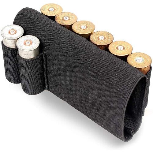 Butt de chasse noir foncé calibre 12 tactique chasse bout à bout cartouche porte-coque Airsoft fusil bout à bout