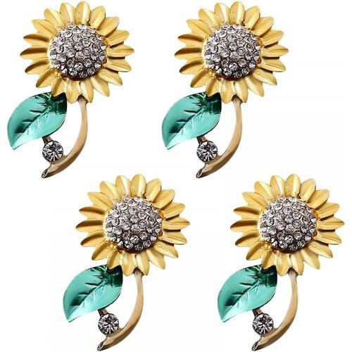 Diffuseur d'huiles essentielles de voiture, clip de parfum de sortie d'air de tournesol, diffuseur de parfum de voiture décoratif diffuseur de clip de parfum de voiture ? 4pcs