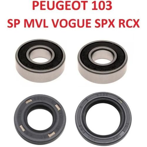 Kit Peugeot 103 Sp Mvl Spx Rcx Vogue : Roulement 6203-2rs + 6204-2rs + Joint Spi 16 30 + Joint Spi 20 30 - Embiellage Vilebrequin Mo
