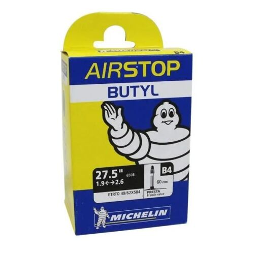 Chambre A Air Michelin Velo 27,5 X 1,90-2,50" (48/62-584) B4 Valve Presta 60mm Vtt Mtb Airstop Butyl