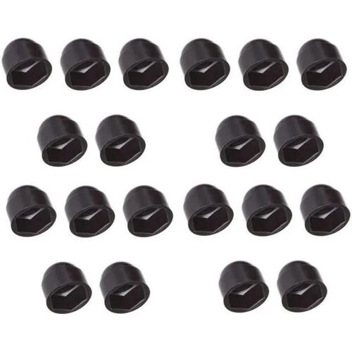 Cache écrou - M12 - Lot de 20 - Plastique - Noir