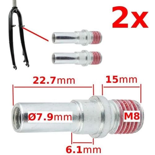 Pivot M8 Pour Porte Patin De Frein A Tige Cantilever Vis Fixation Velo Vtt Vtc Boss Bosses