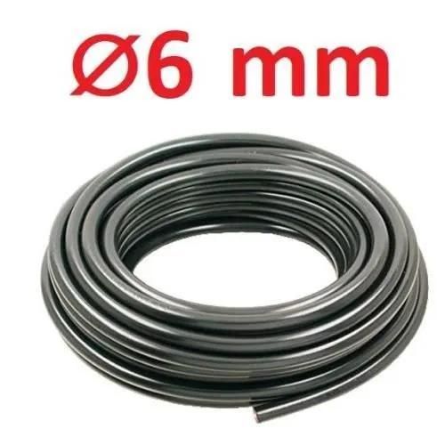 1 Metre De Fil A Bougie Diametre 6mm Moto Mobylette Solex Peugeot 103 Mbk 51 Vespa Piaggio Noir Cable Ame Cuivre Gaine Pvc Allumage