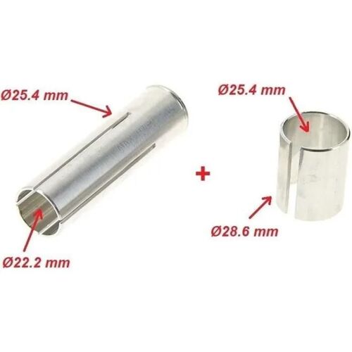 Kit De 2 Bagues Réducteur - Aluminium - 22.2/25.4/28.6 Mm - Adaptateur Potence - Vélo Vintage - Fixie