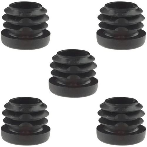 Embout de tube - Ø48mm - 5 pièces - Noir - Plastique