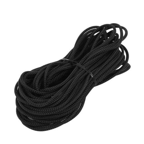 sourcingmap 3Mm Diamètre Gaine Tressée Extensible Pet Serré À Wrapper Câble 10M Noir Gaine