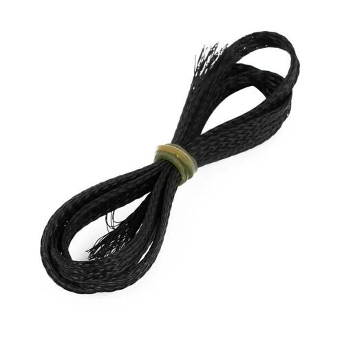 ISOLATION (KIT DE MISE EN ?UVRE - KIT DE SOUFFLAGE) sourcingmap® 6mm Câble PET wrapper gaine tressée extensible Longueur 60cm Noir