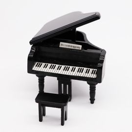 Modèle de piano de simulation, accessoires de meubles de mini maison de poupée 1:12, ornements de piano à queue de poche