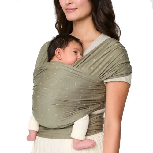 Écharpe De Portage Aura En Tissu Tricoté Olive Diamonds - Ergobaby