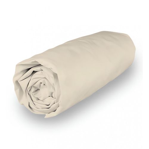 Drap Housse En Coton 140x190 Cm Percale Ecru, Par Soleil D'ocre