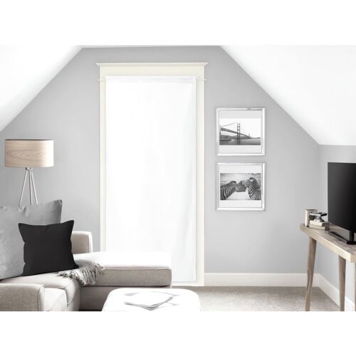 Voile Porte-Fenêtre 90x200 Cm Dolly Blanc, Par Soleil D'ocre