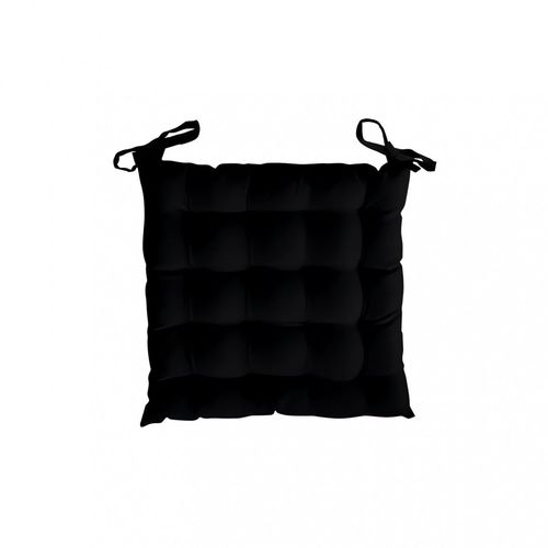 Dessus De Chaise Capitonné 40x40x5 Cm Alix Noir, Par Soleil D'ocre